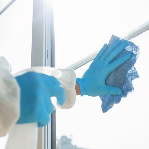 Rękawice nitrylowe bezpudrowe CLARA, 100 szt., rozmiar XS, niebieskie