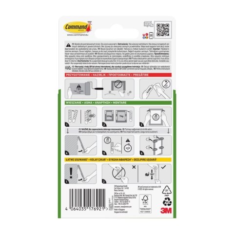 Rzepy COMMAND™ (17206), do wieszania obrazów, duże, 8 szt. białe