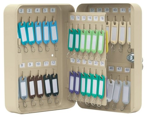 Szafka na klucze Q-CONNECT, na 48 kluczy, 250x180x80mm, szara