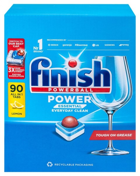 Tabletki do zmywarki FINISH Power Essential, 90szt., lemon