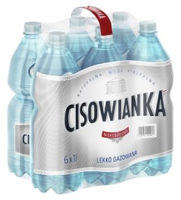 Woda CISOWIANKA, lekko gazowana, butelka plastikowa, 1l, kaucja