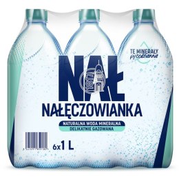 Woda mineralna NAŁĘCZOWIANKA, delikatny gaz, 1l, kaucja