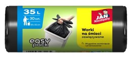 Worki na śmieci JAN NIEZBĘDNY HD Easy-Pack, 35l, 30szt., czarne