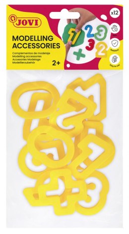 Akcesoria do modelowania JOVI Cyferki, 12 szt., żółte