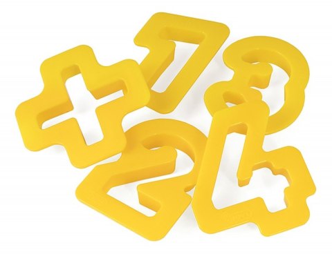 Akcesoria do modelowania JOVI Cyferki, 12 szt., żółte
