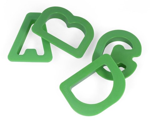 Akcesoria do modelowania JOVI Literki, 26 szt., zielone