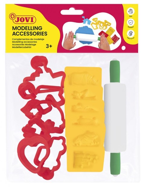 Akcesoria do modelowania JOVI, z wałkiem, 12 szt., mix kolorów