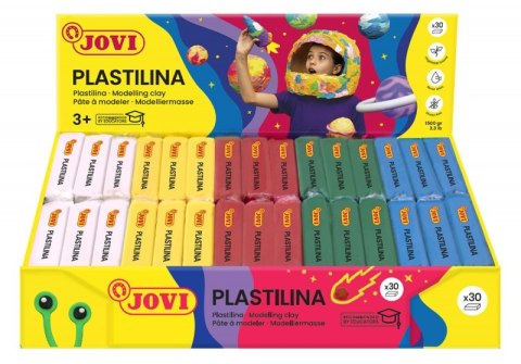 Display plasteliny JOVI, 30x50g, 6x5 kolorów, mix kolorów