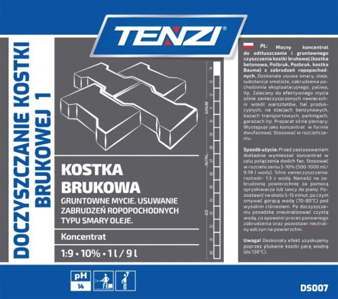 Dwufazowy koncentrat do czyszczenia kostki brukowej TENZI, 5l