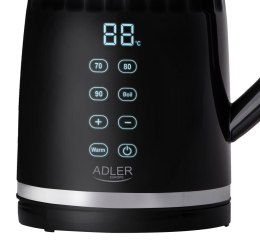Elektryczny czajnik metalowy LED ADLER AD 1350, z regulacją temperatury,2200W, 1,7L, czarny