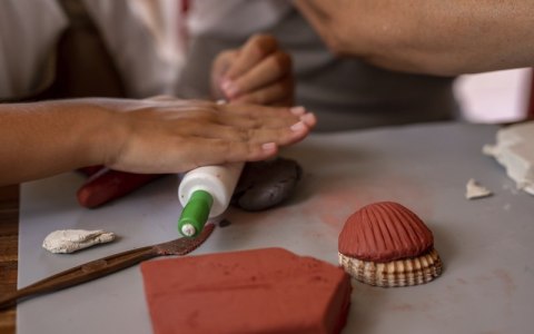 Glina samoutwardzalna JOVI, 1000g, ceglana (terracotta)