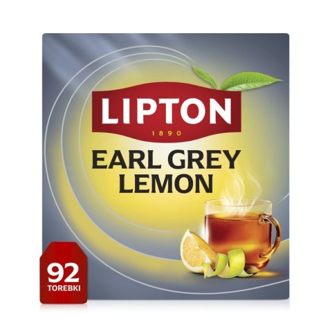 Herbata LIPTON czarna, Earl Grey Lemon, 92 torebki
