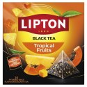 Herbata LIPTON czarna, owoce tropikalne, 20 piramidek
