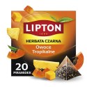 Herbata LIPTON czarna, owoce tropikalne, 20 piramidek