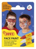 Kredki do malowania twarzy JOVI Adventure, 3x5,6g, 3 szt., mix kolorów