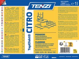 Neutralny płyn do mycia posadzek TENZI, Topefekt, zapach cytrusowy, Citro, 1l