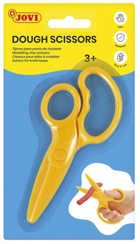 Nożyczki JOVI, do plasteliny i mas plastycznych, żółte