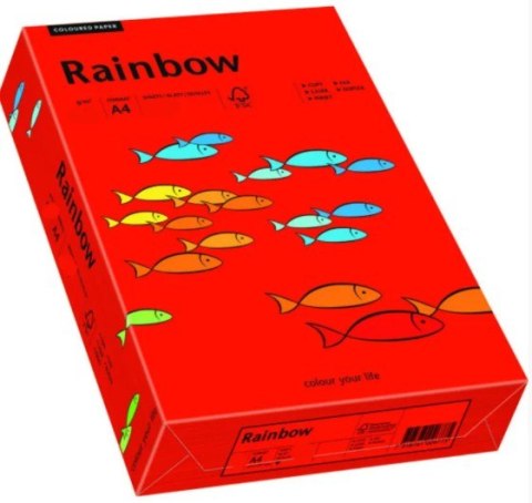 Papier ksero A4 160g 250 ark ciemno czerwony R28 RAINBOW 88042483