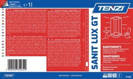 Płyn do bieżącego mycia powierzchni sanitarnych TENZI, Sanit Lux GT, 1l