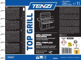 Płyn do czyszczenia przypaleń z grilli, piecyków i rusztów TENZI, Top Grill, 1l