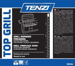 Płyn do czyszczenia przypaleń z grilli, piecyków i rusztów TENZI, Top Grill, 5l