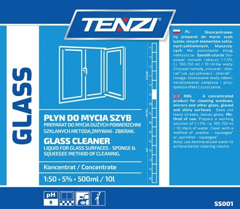 Płyn do mycia okien TENZI, Glass, 5l