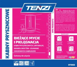 Środek do czyszczenia kabin prysznicowych TENZI, 5l