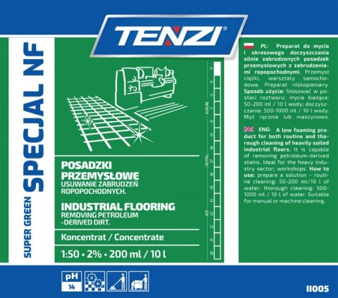 Środek do zabrudzeń organicznych TENZI, Super Green Specjal NF, 10l