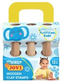 Stemple do plasteliny JOVI dla dzieci, zestaw 3 szt., mix kształtów, drewniane