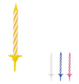 Świeczki na tort PARTY GO, 6cm, 24 szt., mix kolorów