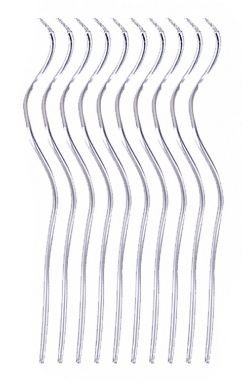 Świeczki spiralne PARTY GO, 14cm, 10 szt., srebrne