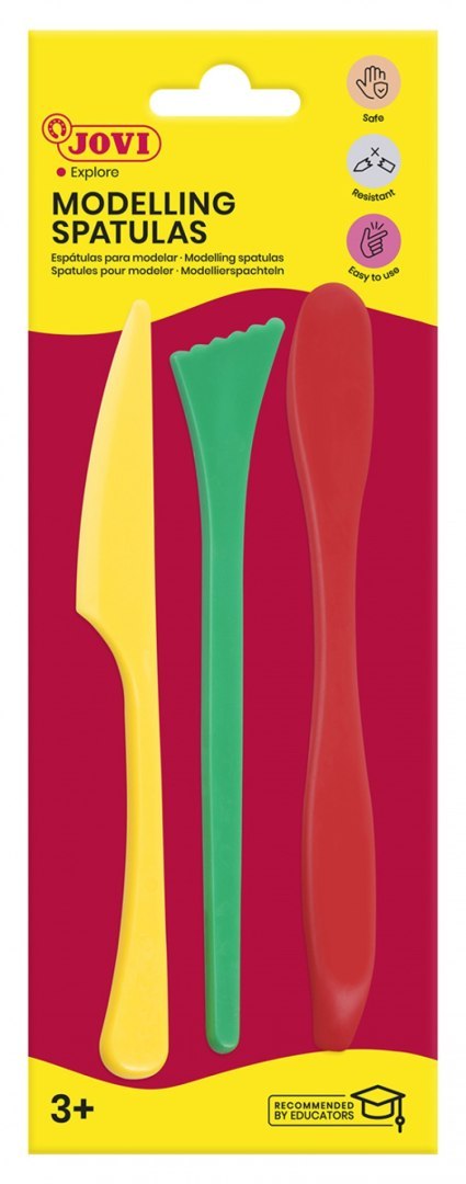 Szpatułki modelarskie JOVI, 3 szt., mix kształtów, mix kolorów