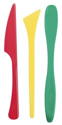 Szpatułki modelarskie JOVI, 3 szt., mix kształtów, mix kolorów