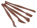 Szpatułki modelarskie JOVI, 5 szt., mix kształtów, brązowe