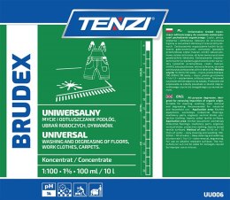 Uniwersalny płyn odtłuszczający do usuwania plam TENZI, Brudex, 10l