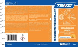 Uniwersalny preparat do usuwania tłuszczu TENZI, zapach pomarańczy, 1l