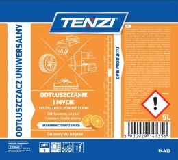 Uniwersalny preparat do usuwania tłuszczu TENZI, zapach pomarańczy, 5l