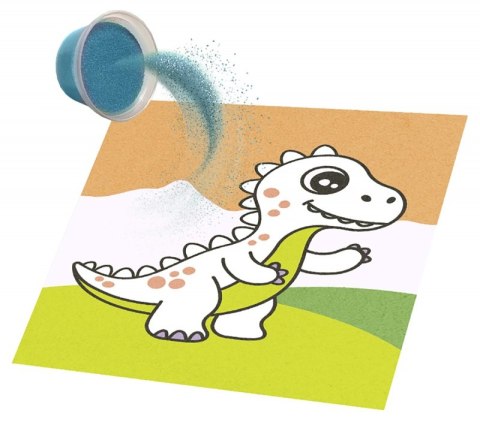 Zestaw do malowania piaskiem JOVI Play&Fun, dinozaury