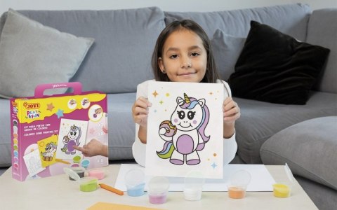 Zestaw do malowania piaskiem JOVI Play&Fun, jednorożce