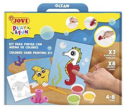 Zestaw do malowania piaskiem JOVI Play&Fun, ocean