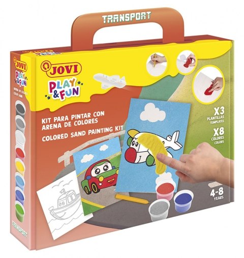 Zestaw do malowania piaskiem JOVI Play&Fun, pojazdy
