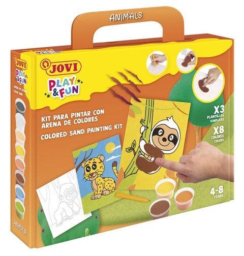 Zestaw do malowania piaskiem JOVI Play&Fun, zwierzęta