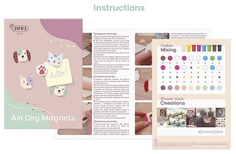 Zestaw do tworzenia ceramiki JOVI DIY, bez wypalania, magnesy