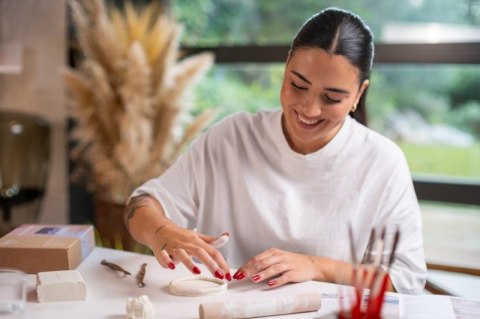 Zestaw do tworzenia ceramiki JOVI DIY, bez wypalania, miseczki