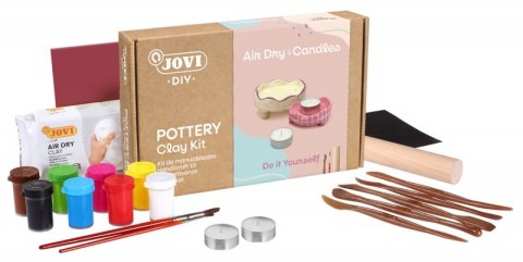 Zestaw do tworzenia ceramiki JOVI DIY, bez wypalania, świecznik