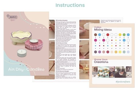 Zestaw do tworzenia ceramiki JOVI DIY, bez wypalania, świecznik