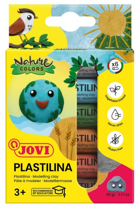 Zestaw plasteliny JOVI, 6x15g, kolory natury, mix kolorów