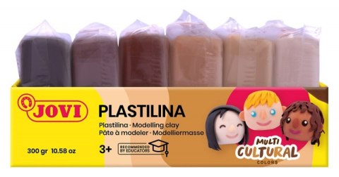 Zestaw plasteliny JOVI, 6x50g, kolory wielokulturowe, mix kolorów