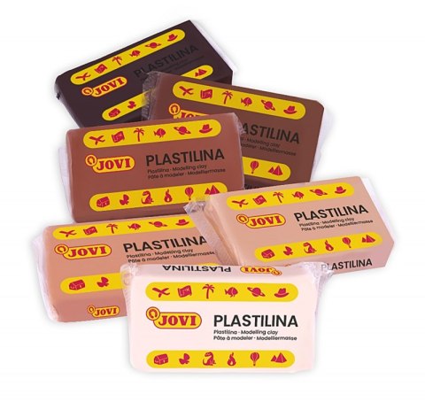 Zestaw plasteliny JOVI, 6x50g, kolory wielokulturowe, mix kolorów