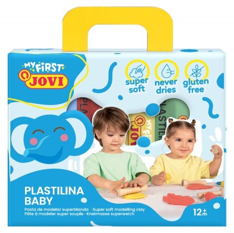 Zestaw plasteliny JOVI dla dzieci, 4x38g, mix kolorów